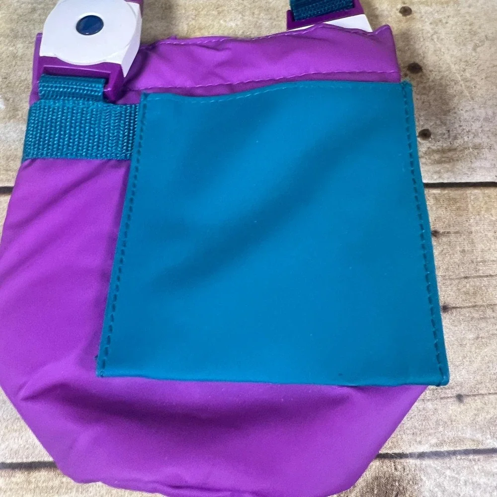 Vtg Tupperware Thirstquake 30oz Tumbler Insulated Carrying Bag Purple Teal White